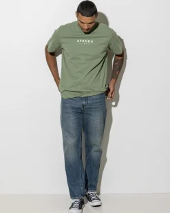 Tops & T-Shirts*Afends Thrown Out T-Shirt Oil Green