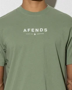 Tops & T-Shirts*Afends Thrown Out T-Shirt Oil Green