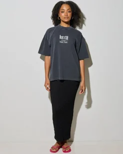 Tops*Kiss Chacey Thunder Street T-Shirt Pigment Black