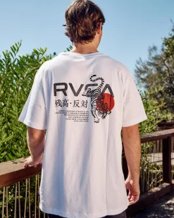 Tops & T-Shirts*RVCA Tiger Sun T-Shirt White