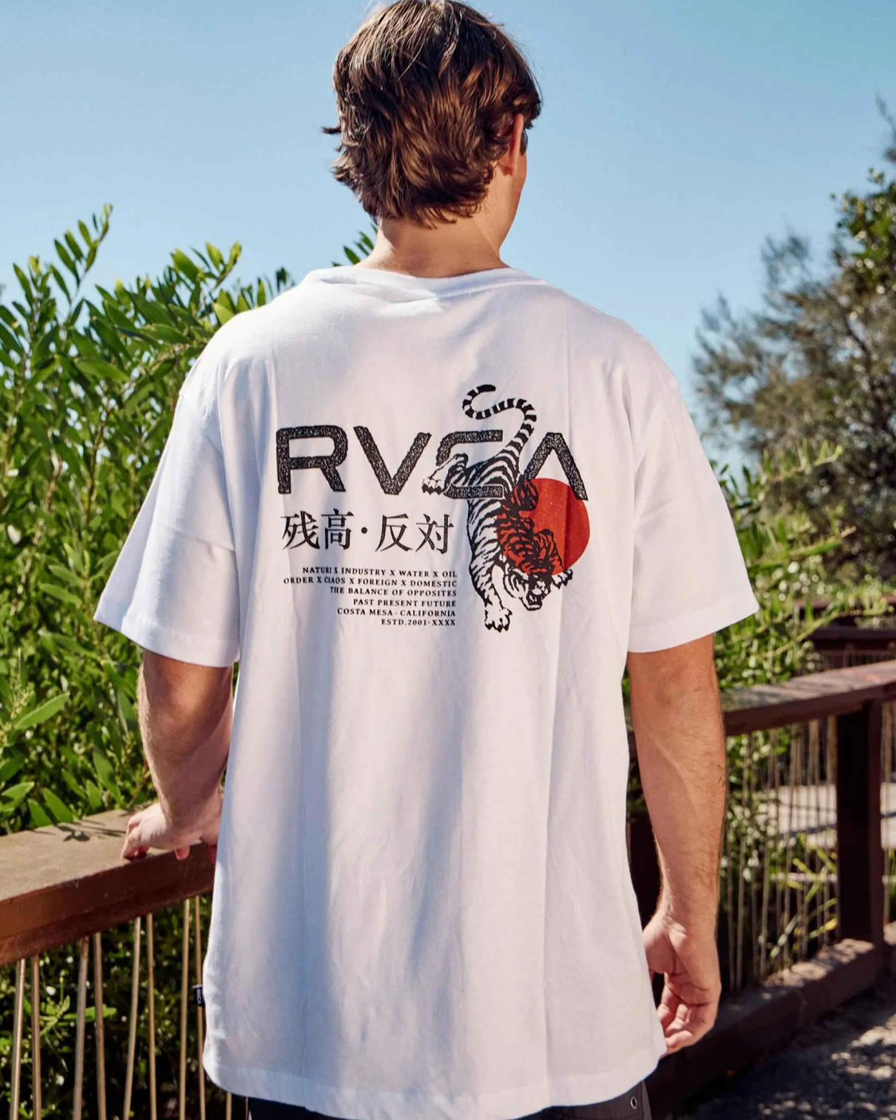 Tops & T-Shirts*RVCA Tiger Sun T-Shirt White
