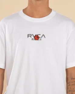Tops & T-Shirts*RVCA Tiger Sun T-Shirt White