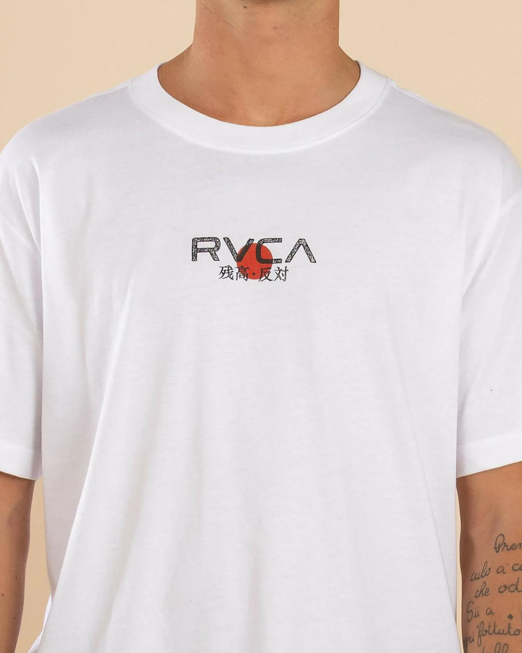 Tops & T-Shirts*RVCA Tiger Sun T-Shirt White