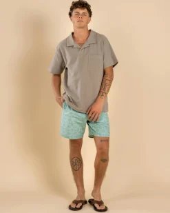 Board Shorts|Shorts & Bottoms*Rhythm Tile Beach Shorts Sea Foam