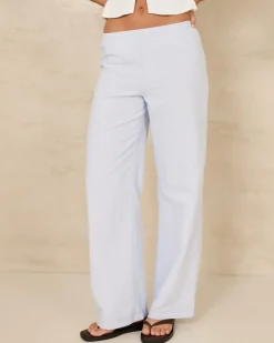 Bottoms*Mooloola Tilly Pants Light Blue Stripe