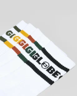 Socks*Globe Tilt Crew Socks 5 Pack White/assorted