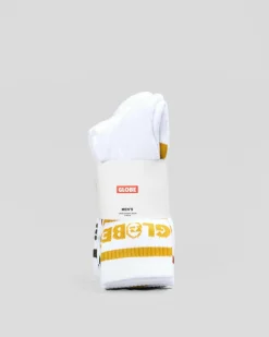 Socks*Globe Tilt Crew Socks 5 Pack White/assorted
