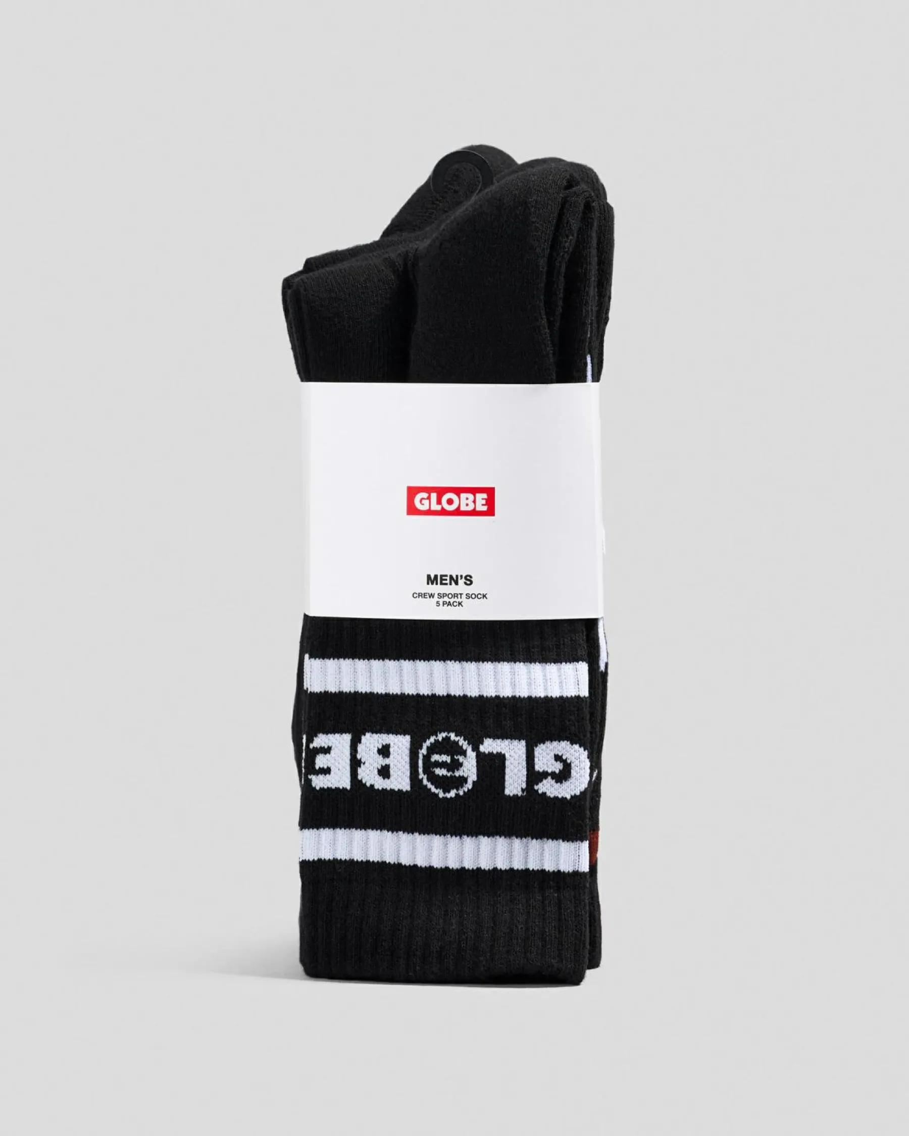 Socks*Globe Tilt Crew Socks 5 Pack Black/assorted