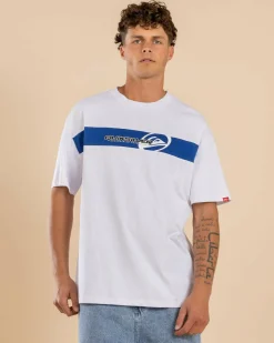 Tilt Panel Knit T-Shirt Tops & T-Shirts