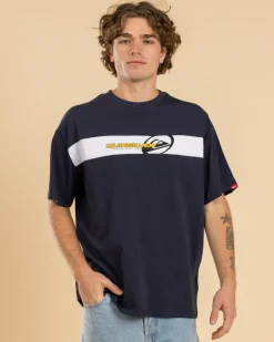 Tops & T-Shirts*Quiksilver Tilt Panel Knit T-Shirt Black Wave
