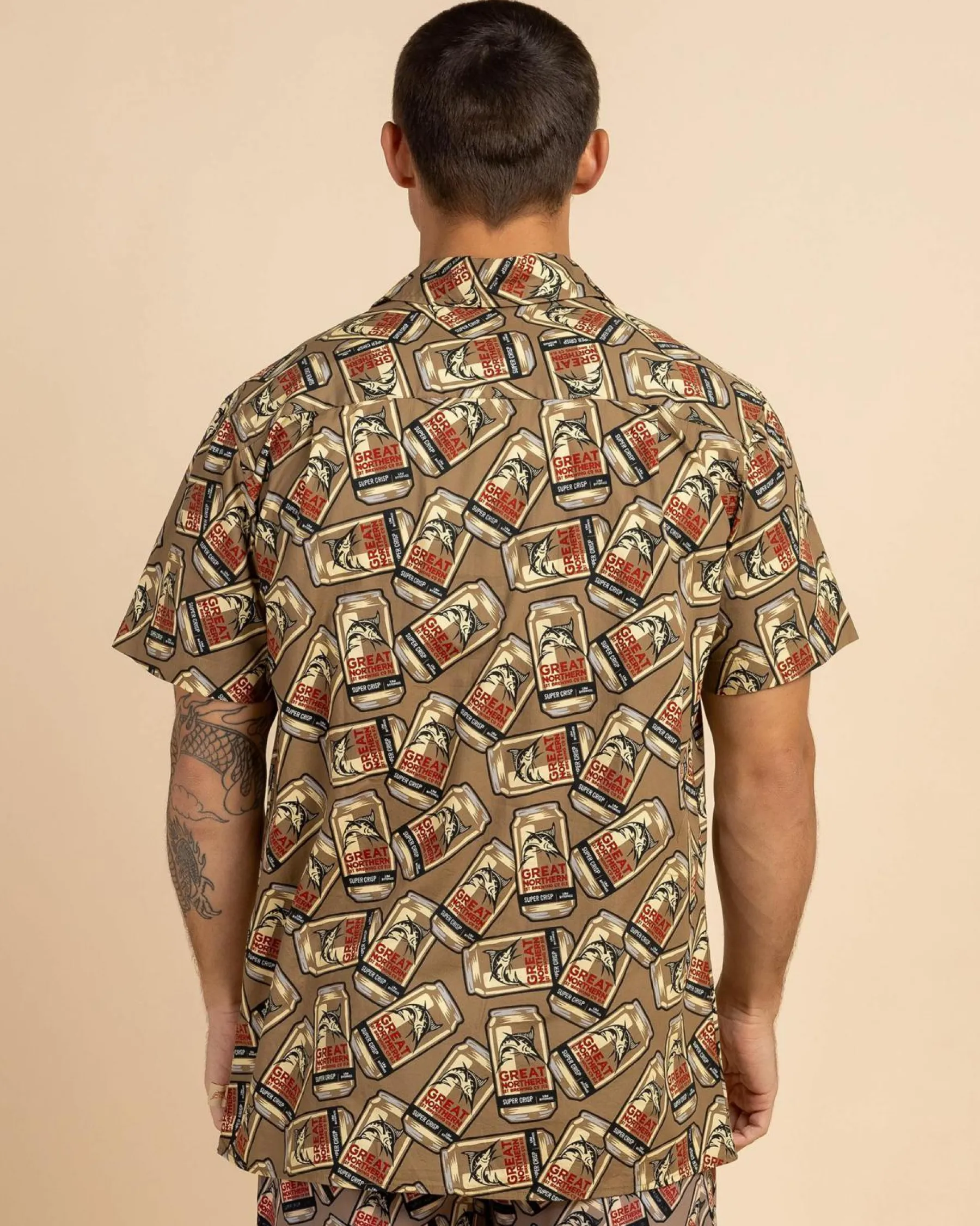 Tops & T-Shirts*Great Northern Tinnie Short Sleeve Shirt Tan