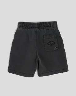 Board Shorts|Toddlers*Billabong Toddlers' All Day Overdye Layback Beach Shorts Washed Black