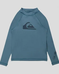 Rashies*Quiksilver Toddlers' All Time Long Sleeve Rash Vest Aegean Blue