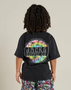 Toddlers|Tops & T-Shirts*Jacks Toddlers' Aloha T-Shirt Black Acid