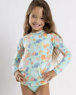 Toddlers' Beach Bay Long Sleeve Rash Vest Set Kids Rash Vests|Toddlers