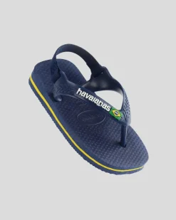 Toddlers|Flip Flops & Sandals*Havaianas Toddlers' Brazil Logo Thongs Navy/citric Yellow