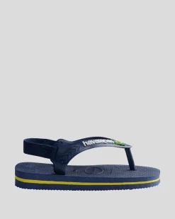 Toddlers|Flip Flops & Sandals*Havaianas Toddlers' Brazil Logo Thongs Navy/citric Yellow