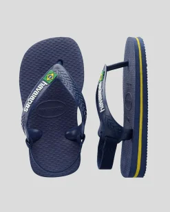 Toddlers|Flip Flops & Sandals*Havaianas Toddlers' Brazil Logo Thongs Navy/citric Yellow