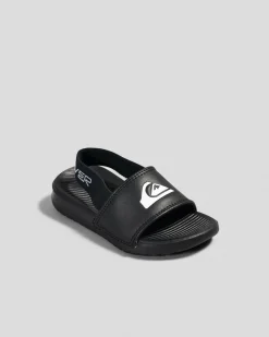 Toddlers|Slides*Quiksilver Toddlers' Bright Coast Strapped Thongs Black/white/black