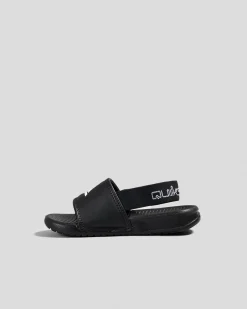 Toddlers|Slides*Quiksilver Toddlers' Bright Coast Strapped Thongs Black/white/black