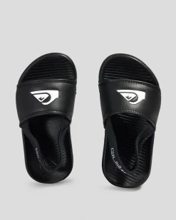 Toddlers|Slides*Quiksilver Toddlers' Bright Coast Strapped Thongs Black/white/black