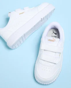 Toddlers|Sneakers*Puma Toddlers' Carina Mia V Shoes Puma White-puma Gold