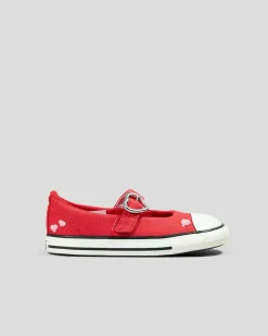 Toddlers*Converse Toddlers' Chuck Taylor All Star Dainty Mary Jane Shoes Red/ Lt Jellyfish Jitter/vintage White