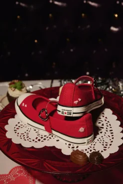Toddlers*Converse Toddlers' Chuck Taylor All Star Dainty Mary Jane Shoes Red/ Lt Jellyfish Jitter/vintage White