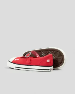 Toddlers*Converse Toddlers' Chuck Taylor All Star Dainty Mary Jane Shoes Red/ Lt Jellyfish Jitter/vintage White