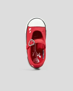 Toddlers*Converse Toddlers' Chuck Taylor All Star Dainty Mary Jane Shoes Red/ Lt Jellyfish Jitter/vintage White