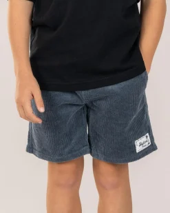 Toddlers|Shorts & Bottoms*Skylark Toddlers' Cord Elastic Waist Shorts Dark Blue