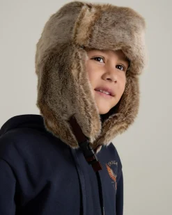 Toddlers|Headwear*Miscellaneous Toddlers' Cosy Fur Trapper Hat Grey/brown
