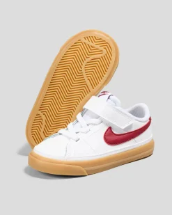 Toddlers|Sneakers*Nike Toddlers' Court Legacy Shoes White/team Red/ Gum Yellow