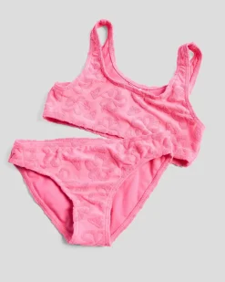 Bikinis|Toddlers*Roxy Toddlers' Flip Flower Bralette Bikini Set Pink Cosmos Flip Flower Terry