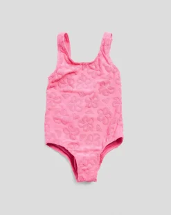 Surf|One Pieces*Roxy Toddlers' Flip Flower One Piece Swimsuit Pink Cosmos Flip Flower Terry
