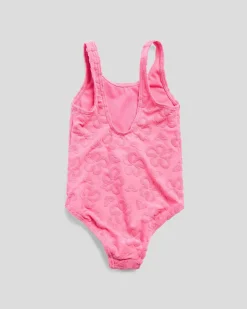 Surf|One Pieces*Roxy Toddlers' Flip Flower One Piece Swimsuit Pink Cosmos Flip Flower Terry