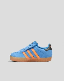 Toddlers|Toddlers*adidas Toddlers' Gazelle Shoes Focus Blue/solar Orange/core Black