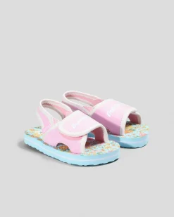 Toddlers|Flip Flops*Billabong Toddlers Groms In My Dreams Slide Blue Glow