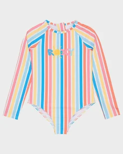 Surf|Wetsuits & Surfsuits*Roxy Toddlers' Holy Stripe Long Sleeve Surfsuit Bright White Holy Stripe