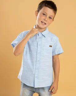 Toddlers|Tops & T-Shirts*Skylark Toddlers' Integral Short Sleeve Shirt Light Blue