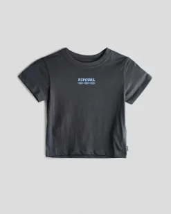 Tops*Rip Curl Toddlers' Island Relaxed Art T-Shirt Washed Black