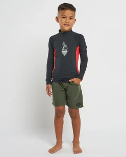 Toddlers' Jimmy Contrast Long Sleeve Rash Vest Kids/BOY Rashies|Toddlers