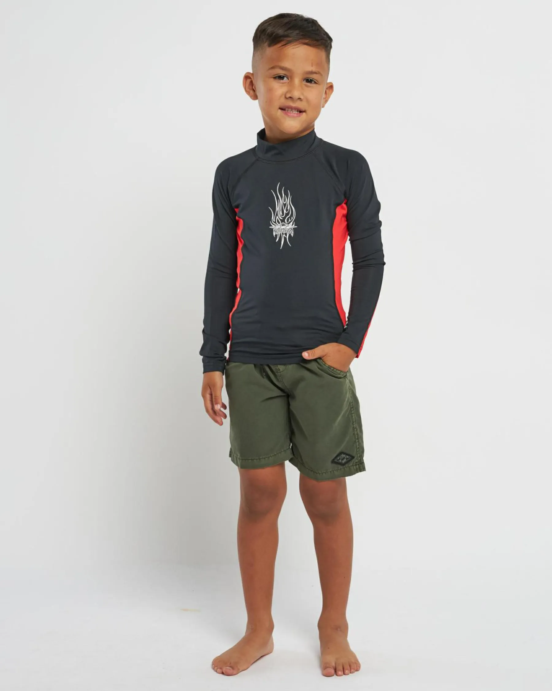 Toddlers' Jimmy Contrast Long Sleeve Rash Vest Kids/BOY Rashies|Toddlers