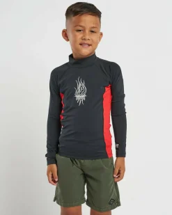 Toddlers' Jimmy Contrast Long Sleeve Rash Vest Kids/BOY Rashies|Toddlers