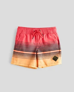 Toddlers|Shorts & Bottoms*Skylark Toddlers' Linear Elastic Waist Shorts Red/yellow/black