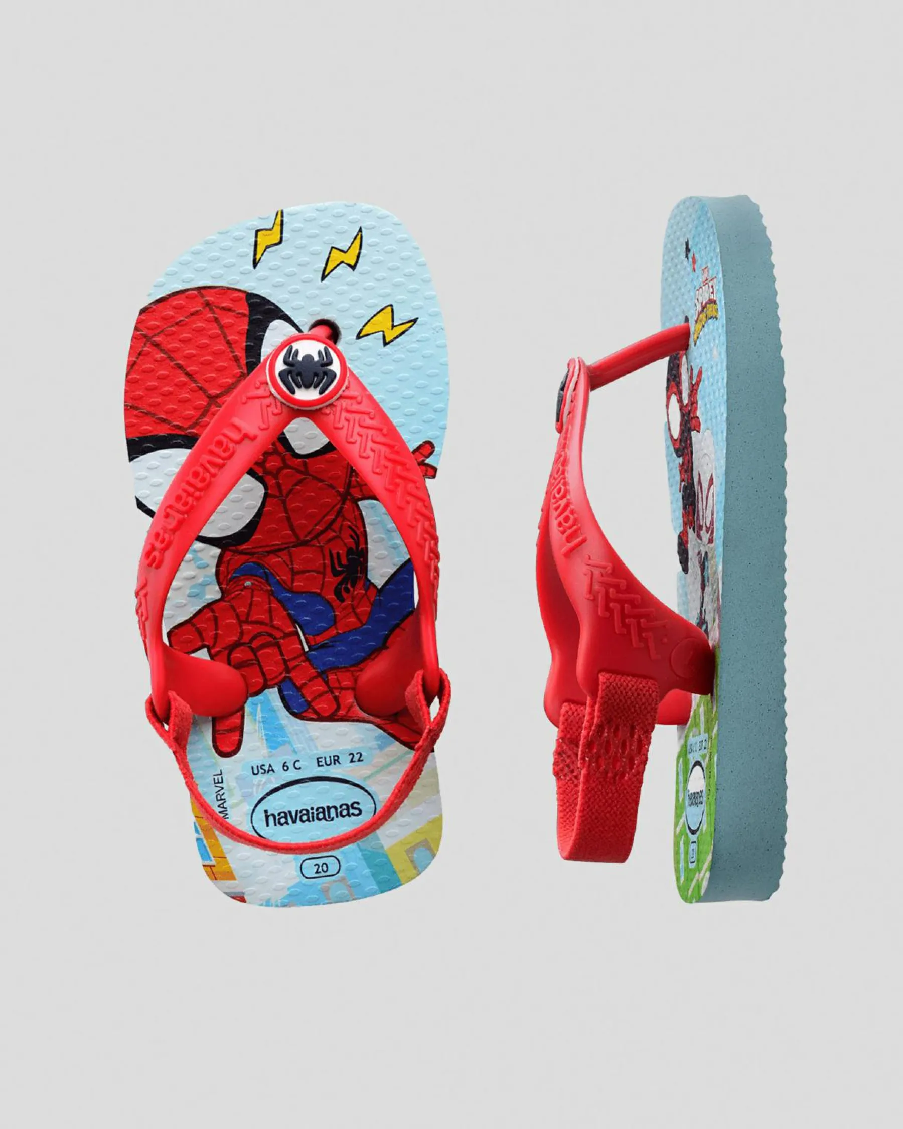 Toddlers|Flip Flops & Sandals*Havaianas Toddlers' Marvel Spiderman Thongs Pop Blue/red