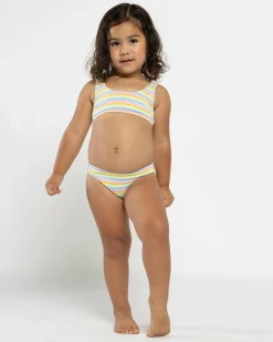 Sale Toddlers' Mirage Stripe Bralette Bikini Set Kids Bikinis|Toddlers