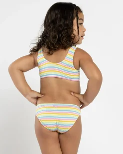 Sale Toddlers' Mirage Stripe Bralette Bikini Set Kids Bikinis|Toddlers