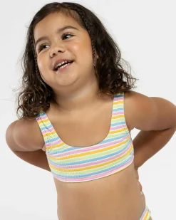 Sale Toddlers' Mirage Stripe Bralette Bikini Set Kids Bikinis|Toddlers