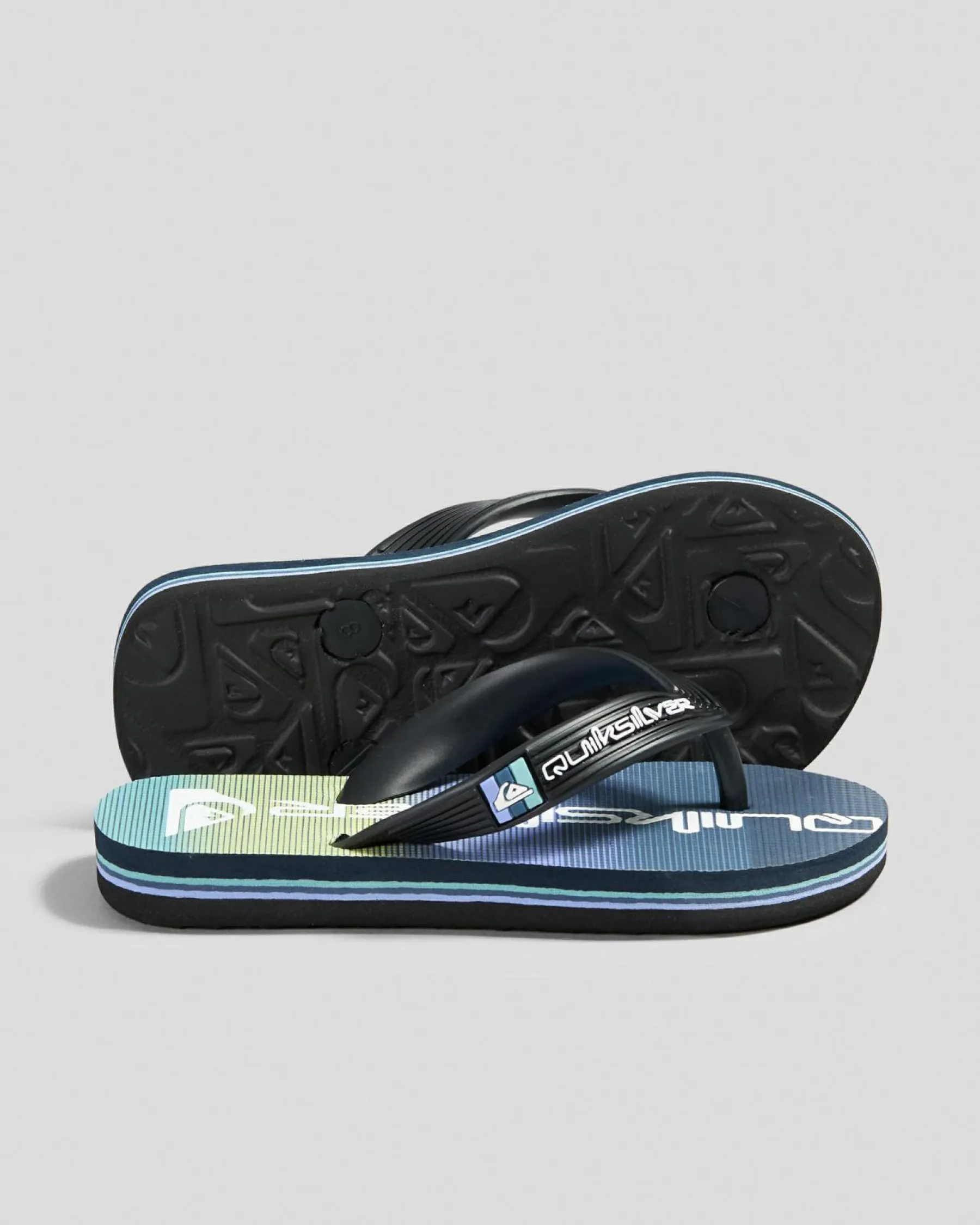 Toddlers|Flip Flops & Sandals*Quiksilver Toddlers' Molokai Art Thongs Blue/white/green